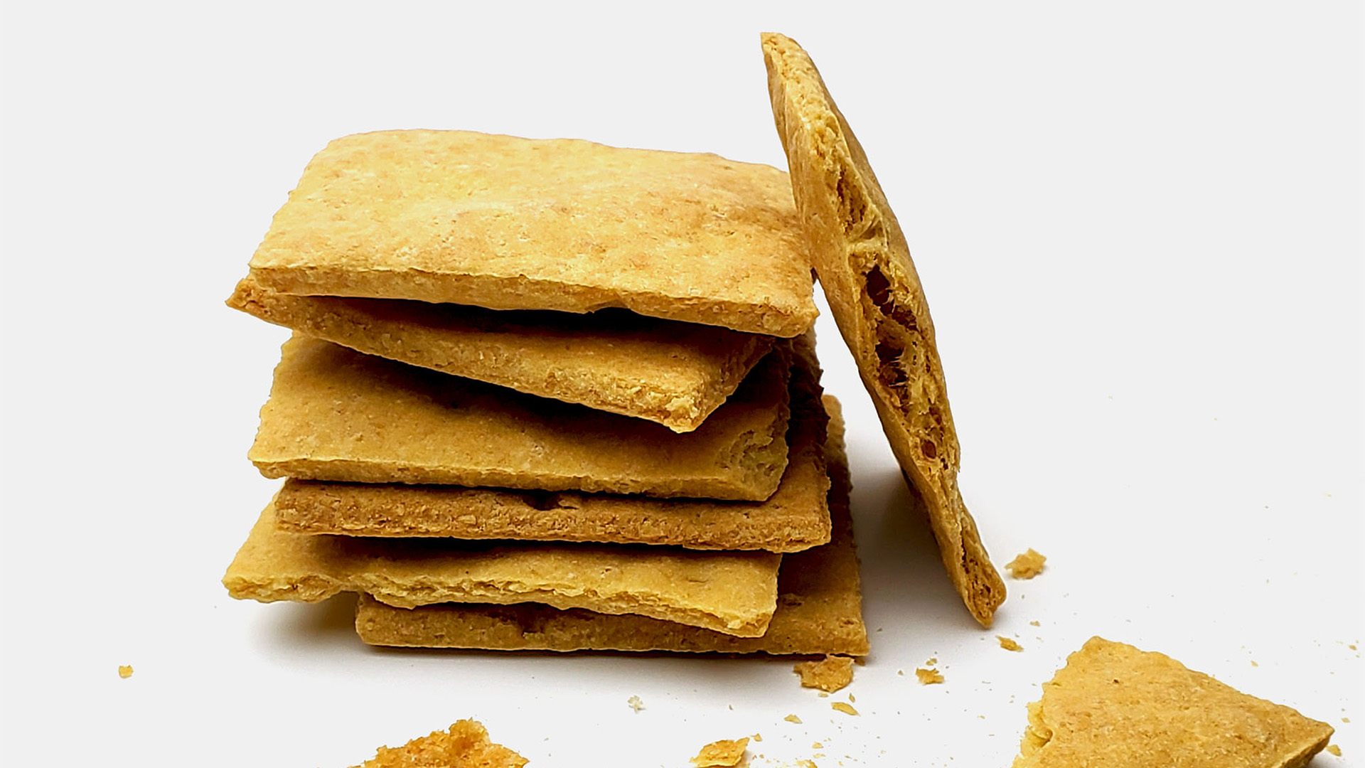 A stack of Antithesis Foods crackers